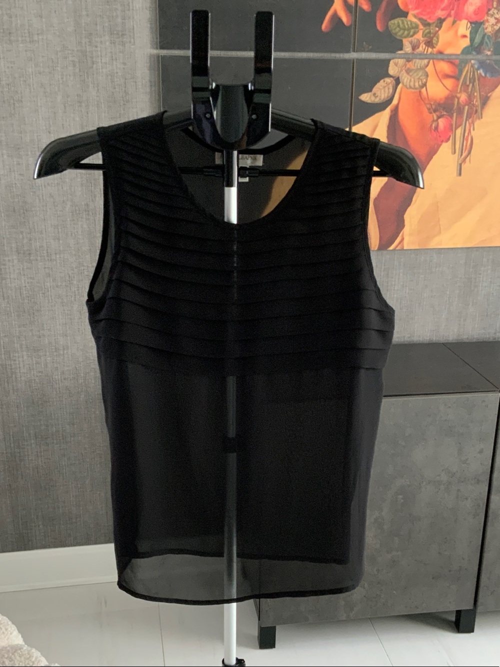 Arthur Chapnik Black Sleeveless Layered Silk Tank Top 6